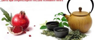 Diet for cerebral atherosclerosis