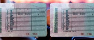 Отметка в правах при наличии особых показаний
